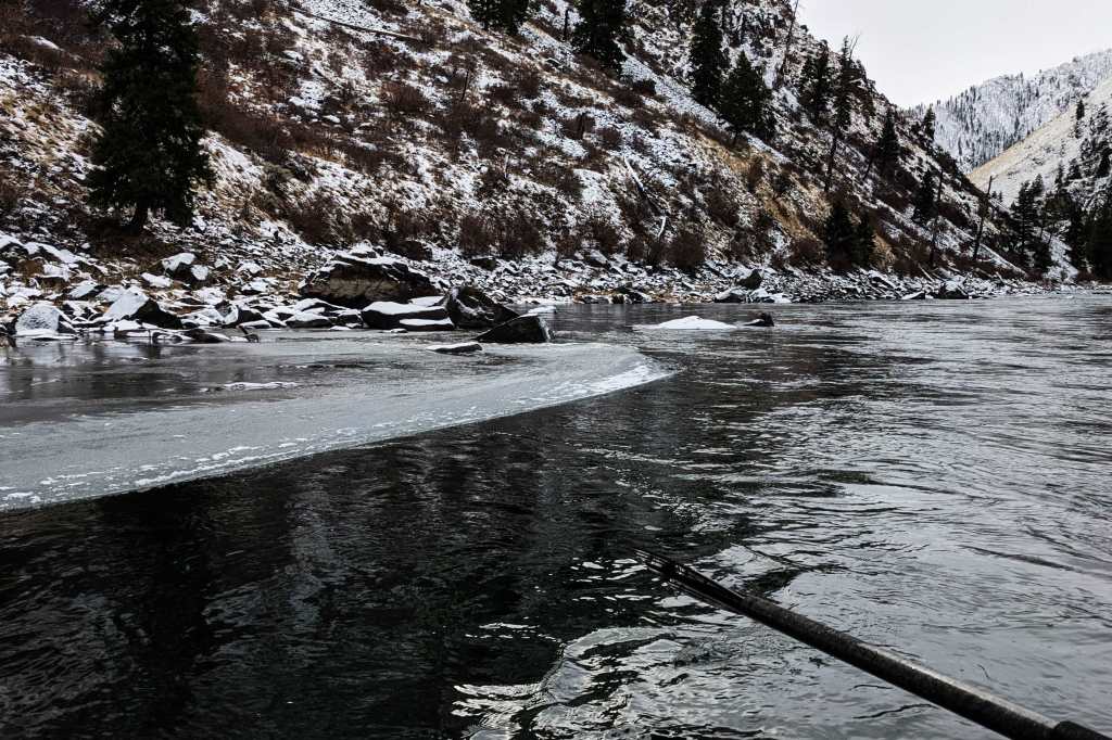 Middle Fork River icing up for winter whitewater
