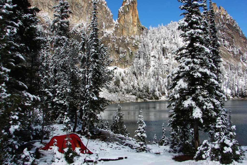 Camp at Wilson Lake in October