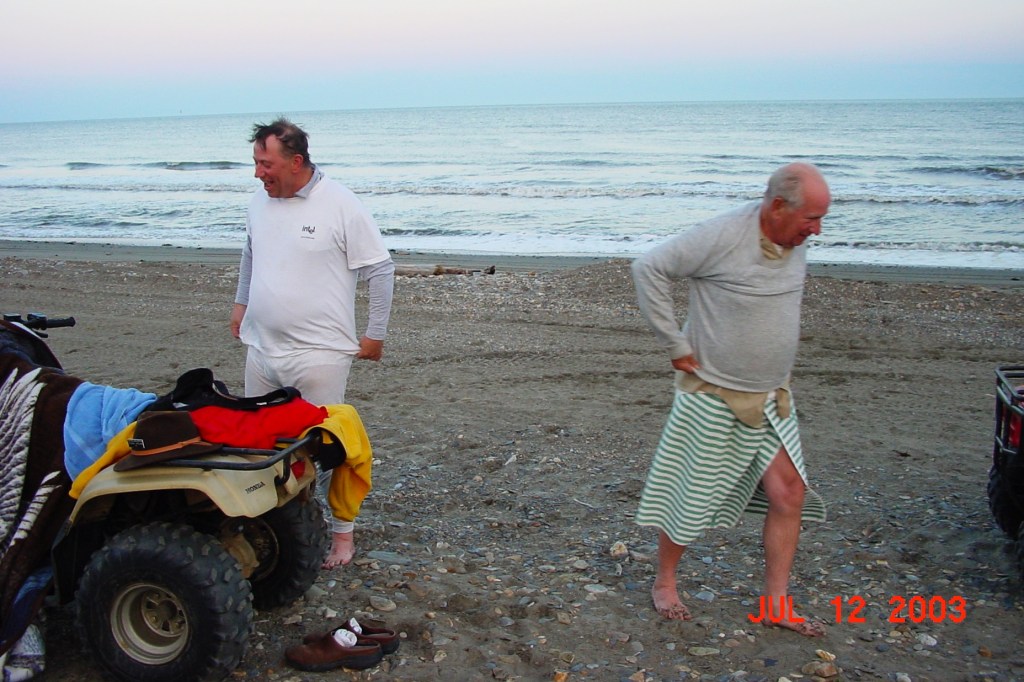Ken Jr & Sr Skinny-dipping in the Bering Sea